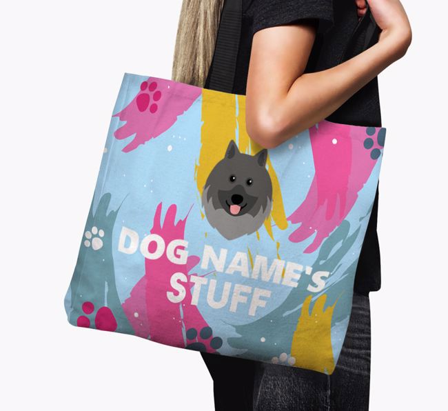 Paint Splatter: Personalised {breedFullName} Canvas Bag